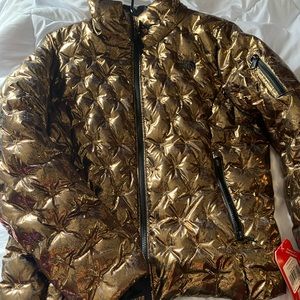 Gold North Face winter coat
